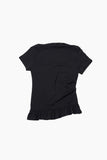 Drape frill slim tee