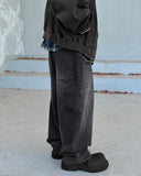 Border pocket balloon jeans