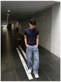 Lef Two-Pocket Curved Denim Pants