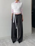 Minute Two-Pocket Pintuck Crop Shirt