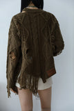 Bohemian Damaged Slit Knit