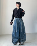 Hermes Belt Wide Denim