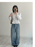 558 Catbrush Wide Denim Pants