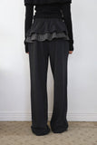 Check Frill Skirt Pants