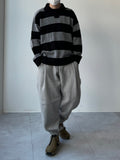 Collar Over Stripe Knit