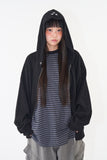 Star waffle hoodie zip-up
