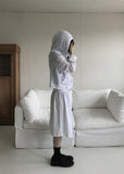 RIBBON SHEER HOODIE