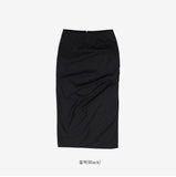 Shita shirring long skirt