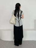 Wrinkle Wrap Layered Wide Pants