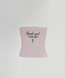 Thankstoo Lace Tube Top