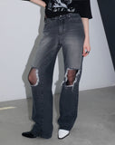 damaged washing denim