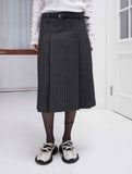 cut-out belt set skirt