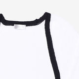 Moire Stripe Punching Cardigan