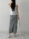 Boat Neck Square Ribbed Sleeveless