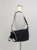 Twill Nylon Hobo Shoulder Bag