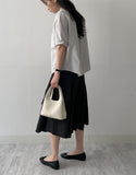 Zico Nylon Pintuck Midi Skirt