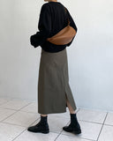 Twist Wrap Long Skirt