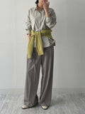 Davi Belted Wide Slacks