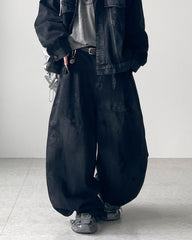 YOURNUS (ユアノス) - コーティングセットブラックワイドデニム