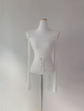 Lohan Corset Off-Shoulder Top