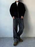 Roll-Up Grey Wide Denim