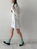 Colored Ribbed See-through Socks
