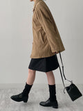 Road Pintuck A-Line Midi Skirt