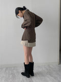 [Skirt SET] Basil Wrap Loose-Fit Shirt
