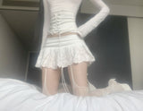 Hansel lace punching skirt