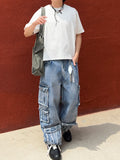 Multi Cargo Pocket Unique Denim