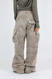 Fringe sand cargo denim