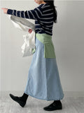 Lina Striped V-Neck Knit T-Shirt