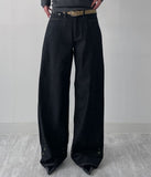 [FW/Brushed Lining] 736 Roll-Up Selvage Wide Denim Pants