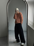 Two-Tuck Raw Wide Denim