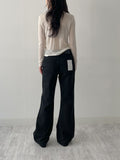 405 Cut-out Bootcut Wide Denim Pants