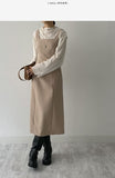 Slit Mock Neck Belted Blouse
