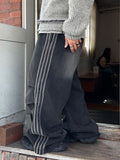 Dark Washed Track Denim