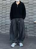 Half Zip-Up Wool Knit