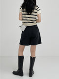 Black Blue Pintuck Part 4 Pants