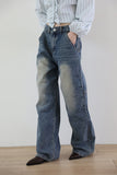 Flash Pintuck Line Denim
