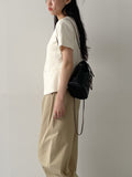 Twill Glass Boat Neck Jacket