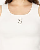 [MADE] W Chest Logo Crop Sleeveless