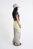 Slub Layered Crop Tee