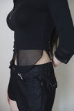 Studded Cotton Mini Shorts