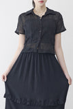 Picon See-Through Wrinkle Shirt