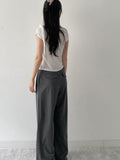 Eiffel Stripe Banding Wide Slacks