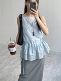 Tassel drop layered necklace