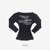 Storm Lettering Shirring T-Shirt