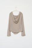 (W) Drape Hooded Top