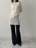 405 Cut-out Bootcut Wide Denim Pants